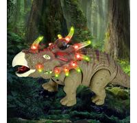 Jouet Électrique De Dinosaure Triceratops Marchant, Figurine D'Action Légère Et Sonore, Modèle De Dinosaure Pour Enfants, Cadeaux
