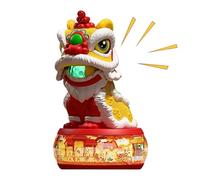 Jouet électrique en forme de lion avec musique et lumières pour | Jouet sensoriel animal pour garçons et filles Nouvel An chinois chambre salle de jeux salon