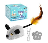 Jouet électrique pour chat, jouet interactif télécommandé pour chat, souris en peluche mobiles intelligentes avec lumières et sons, temps de jeu engageant, stimule les instincts de chasse, divertissem