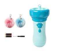 Jouet électrique pour chat, lanceur rétractable automatique, interactif | Teaser automatique rétractable, comprend 2 boules pelucheuses, matériau ABS, pour chaton et chat