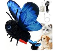 Jouet électrique rechargeable pour chat avec papillon à détection | Jouet interactif en forme de papillon pour chat d'intérieur, mouvement des ailes réaliste et auto-jeu déclenché par capteur