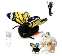 Jouet électrique rechargeable pour chat avec papillon à détection | Jouet interactif en forme de papillon pour chat d'intérieur, mouvement des ailes réaliste et jeu automatique déclenché par
