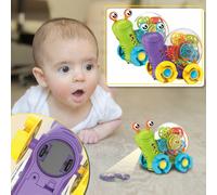 Jouet Électrique Universel Rotatif D'escargot De Dessin Animé, Modèle De Voiture Avec Lumière Fraîche, Lampe De Projection De Musique, Jouets Cadeaux