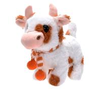 Jouet électronique en peluche qui marche avec queue qui bouge - Animal en peluche interactif pour jeunes enfants, animal de ferme simulation avec piles Cadeau d'apprentissage éducatif