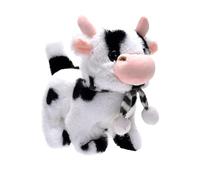 Jouet électronique en peluche qui marche avec queue qui bouge - Animal en peluche interactif pour jeunes enfants, animal de ferme simulation avec piles Cadeau d'apprentissage éducatif