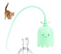 Jouet électronique pour chat, baguette de jouet pour chat, rotation à 360°, queue pivotante automatique, électronique auto-jouable, rechargeable, interactif avec 2 queues en silicone pour un usage qu