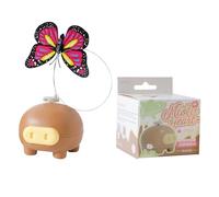 Jouet électronique pour Chat - Jouet Papillon - 7 x 6,5 x 6,5 cm - Interactive avec Action rotative Automatique - Outil de Divertissement alimenté par Piles pour l'exercice et Le Jeu en