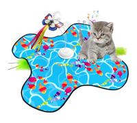 Jouet électronique pour chat - Rechargeable et silencieux - Avec appâts cachés mobiles - 3 vitesses - Avec papillon - Pour salle de jeux en solo