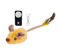 Jouet électronique pour chat : souris grinçantes en mouvement, jeu interactif automatique, simulation par télécommande, exercice félin attrayant | Pour chats d'intérieur, amusement, chasse, c'est