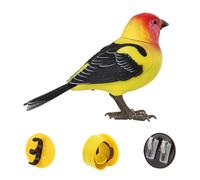 Jouet électronique pour oiseaux : oiseau réaliste avec musique, animal interactif avec contrôle de la lumière par la voix, ouverture de la rotation de la tête, pour adolescents, filles,