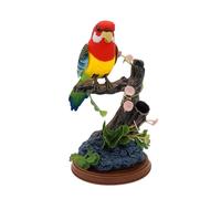 Jouet électronique pour perroquets - Décoration réaliste d'oiseaux chanteurs - Jouet électrique de simulation de moineaux | Interactif de jardin avec son de grincement pour patio extérieur, b