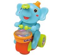 Jouet éléphant qui marche, jouets musicaux pour bébé avec tambour, voiture électrique avec lumières et sons LED, jouets d'activité sensorielle, jouets éducatifs en mouvement pour bébé de 3 ans et plus