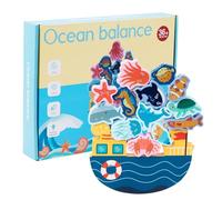 Jouet empilable d'animaux marins - Blocs de construction | Jeu d'équilibre de la tétratorre | Jouets empilables d'animaux marins en bois | Jeu d'équilibre amusant, Ju