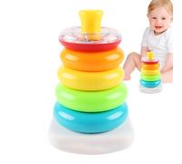 Jouet empilable pour bébé De Construction Pour Filles Dès 6 Mois Éveil | Anneaux À Empiler Colorés Bébé Pour Maison Crèche Extérieur Chaise Haute Voiture Poussette