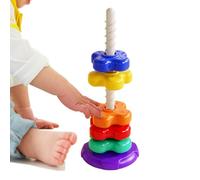 Jouet empilable Rotatif - Jouet de Tour Rotatif empilable | Jouets empilables rotatifs | Blocs de Construction Multifonctions de Tour rotative Arc-en-