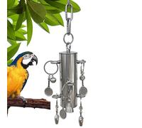 Jouet en acier inoxydable pour perroquet avec clochette | Support balançoire robuste pour cage à oiseaux, décoration pour perruche, calopsitte, conure