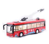 Jouet en alliage pour enfants, Bus de tourisme modèle 1/32, chariot Bus moulé sous pression, véhicule avec Collections de lumière et de son