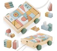 Jouet en bois à tirer avec des blocs NK-853 Nukido