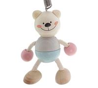 Jouet en Bois Balançoire Ourson Bxlxh 90x40x110mm Neuf Figurine Ressort Figure