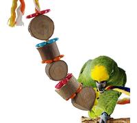 Jouet en bois coloré pour perroquet avec clochette d'exercice molaire pour animal domestique Fabrication créative et exquise