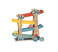 Jouet en bois - company - Circuit à boules Dino - 4 roues en bois - Décoré de dinosaures - FSC