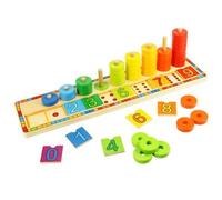 Bigjigs Toys – Jouet en bois – Empilage compteur – À partir de 2 ans – Bébé Or G