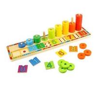 Bigjigs Toys – Jouet en bois – Empilage compteur – À partir de 2 ans – Bébé Or G