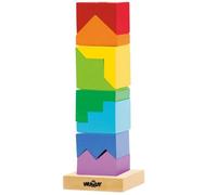Jouet en bois - GEO - Tour à empiler formes géométriques Montessori