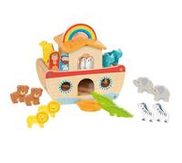 Jouet en bois - GOKI - Ma petite Arche de Noé - 16 animaux - Pour enfants de 3 à 6 ans - Beige