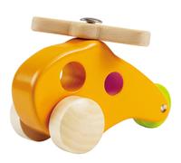 Jouet en bois hélicoptère jaune