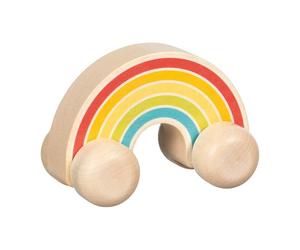 Jouet en bois Hochet petite voiture Arc en Ciel Goki® - Jouets bébé