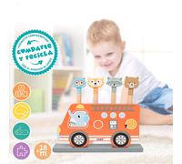 Jouet en bois - Jeux d'éveil - Pop-up autobus des enfants jouets