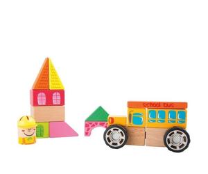 Jouet en bois Kit de construction Bus scolaire 19 pièces Small foot