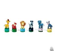Small Foot Design Jeu de figurines en bois 7924 – Animaux-poussoir Afrique, 6 animaux, dès 3 ans
