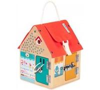 Lilliputiens Maison d'apprentissage en bois – 6 systèmes de fermetures – dès 3 ans – 83263