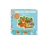Auzou Jouet en bois Mes puzzles évolutifs à toucher NE Animaux Multicolore