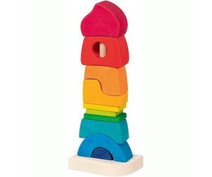 Jouet en bois Petit Château à Empiler Goki® Evolution - Jouets Mo
