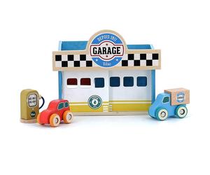 Jouet en bois Petit Garage Vintage Vilacity 2 petites autos Vilac® -