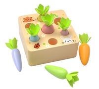 Jouet en Bois pour Cadeau Fille Garcon, Jouet en Bois de Carotte, Jeu de Tri Montessori Puzzle en Bois Récolte de Carottes pour Enfant de 1 2 et 3 Ans, Anniversaire Cadeau de Apprentissage