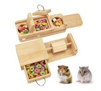 Jouet en Bois pour Hamster - Puzzle interactif pour Petit Animal de Compagnie, Accessoire de Jeu pour Cochon d'Inde, Hamster, Furet, Gadget Durable, Outil de Construction Robuste, hérisson et