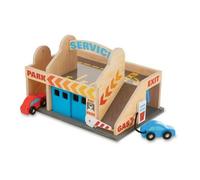 Jouet En Bois - Station Service Avec Garage