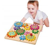 Jouet En Bois - Viga Toys - Jeu D'engrenage - Coloré - Pour Enfants À Partir De 18 Mois - 1 Joueur Ou Plus
