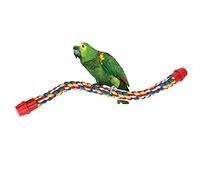 Jouet en Corde de Coton pour Oiseaux, Corde en Coton colorée à Suspendre, Cadre Debout pour Perroquet Confortable, à mâcher, Escalade, Jouet perroquets, aras, calopsittes, Taille (M)