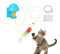 Jouet en corde pour chat | Teaser électrique avec lumière et son | Jouet électrique pour chat en corde rétractable automatique, pour petites, moyennes et grandes races, salon, balcon, armoire, porte