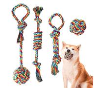 Jouet en corde pour chien - Corde en coton - Jouet à mâcher pour la santé dentaire - Matériaux sûrs - Jouet indestructible à mâcher pour chien - Pour mâcher agressivement, nettoyage des dents, tirer à