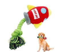 Jouet en corde pour chien - Jouet de remorquage robuste - Accessoire de jeu pour animaux de compagnie - Lanceur de corde interactif pour grands chiens et chiots - Design fusée durable - Jouet pour les