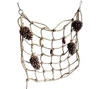 Jouet en corde pour oiseaux - Hamac à mâcher pour perroquet - Échelle pour jouer, escalade, mordre - Balançoire naturelle avec écrous - Crochet en métal facile à installer