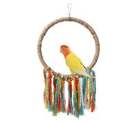 Jouet en Corde pour Oiseaux - Jouet pour Oiseaux à la Recherche de Nourriture pour Perroquet | Corde d'escalade pour Oiseaux, perchoirs avec Anneau de Suspension, Corde pour perroquets Gris
