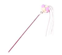 Jouet en forme de bâton pour chat avec balle en peluche | Compagnon pour animal de compagnie avec franges colorées pour la maison, la zone de travail, l'extérieur, la voiture