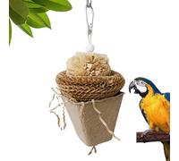 Jouet en forme de cage à oiseaux - Jouet à mâcher pour perroquets - Papier - Jouet à mâcher mignon et polyvalent - Jouet à mâcher amusant pour s'entraîner, explorer, se détendre et jouer